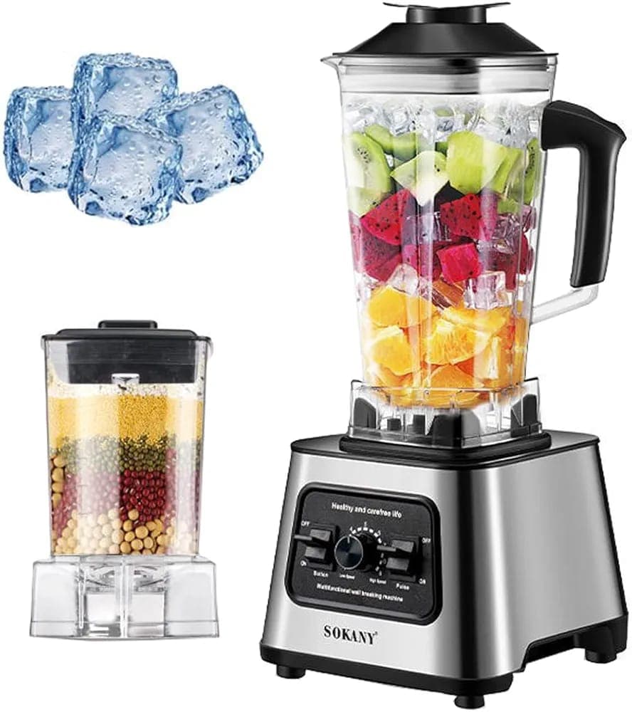 SOKANY SK-999 2.5L Multi-Purpose Blender 6000W - Heavy Duty High-Speed Food Processor thumbnail 5