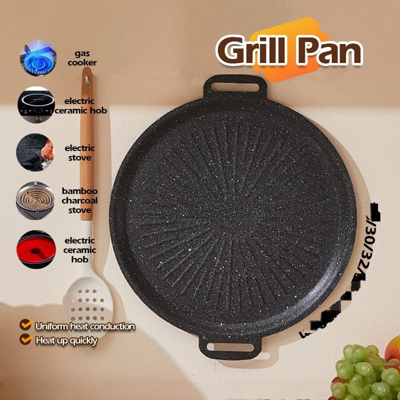Universal-30cm-and-32cm-Non-Stick-Round-Grill-Pan-Multi-Stove-Compatible-QuickDrop-lk